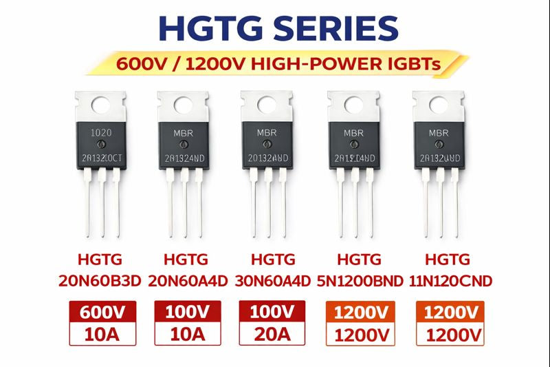 HGTG Series IGBTs – 600V & 1200V High-Power IGBT Transistors (TO-247) (5pcs)
