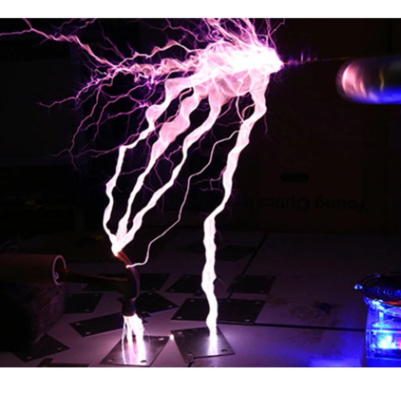 220 V SSTC Music Coil | Finished High-Frequency Resonant Generator | 200 kHz Audio-Modulated Arc