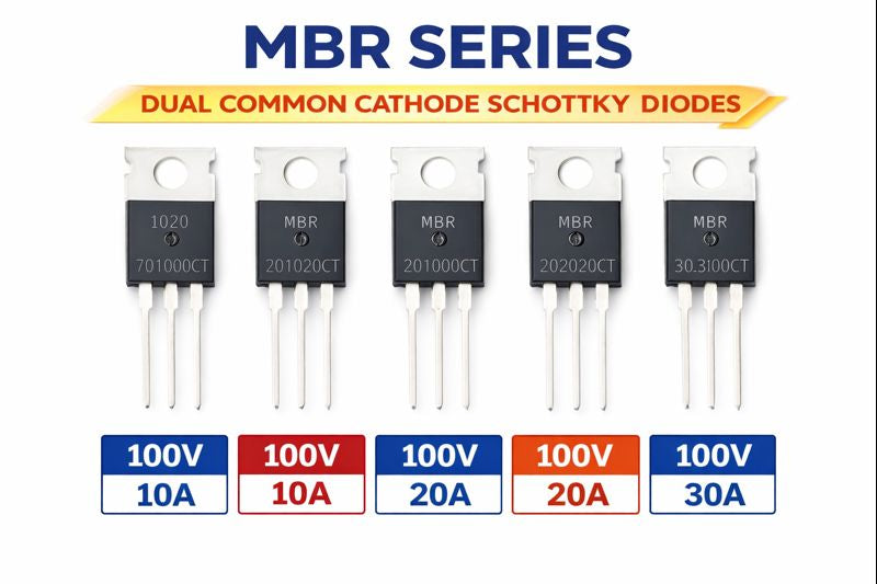 MBR Series Dual Schottky Rectifier Diodes – TO-220 / TO-220CT (10pcs)