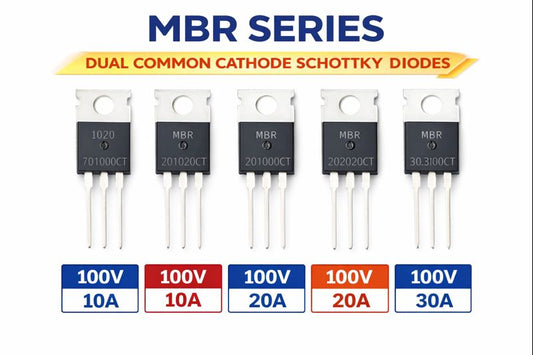 MBR Series Dual Schottky Rectifier Diodes – TO-220 / TO-220CT (10pcs)
