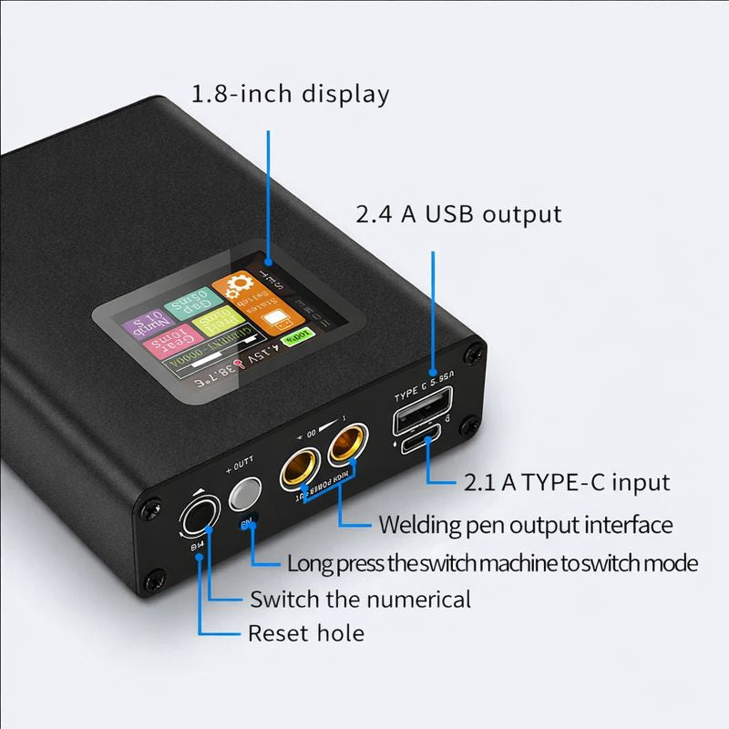 Portable Spot Welder Digital 18650 Lithium Battery Kit 30-Speed Adjustable with Display
