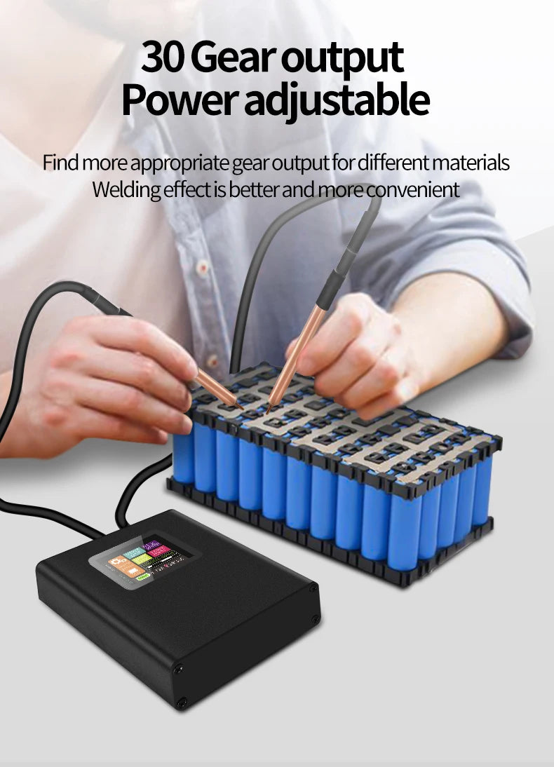Portable Spot Welder Digital 18650 Lithium Battery Kit 30-Speed Adjustable with Display