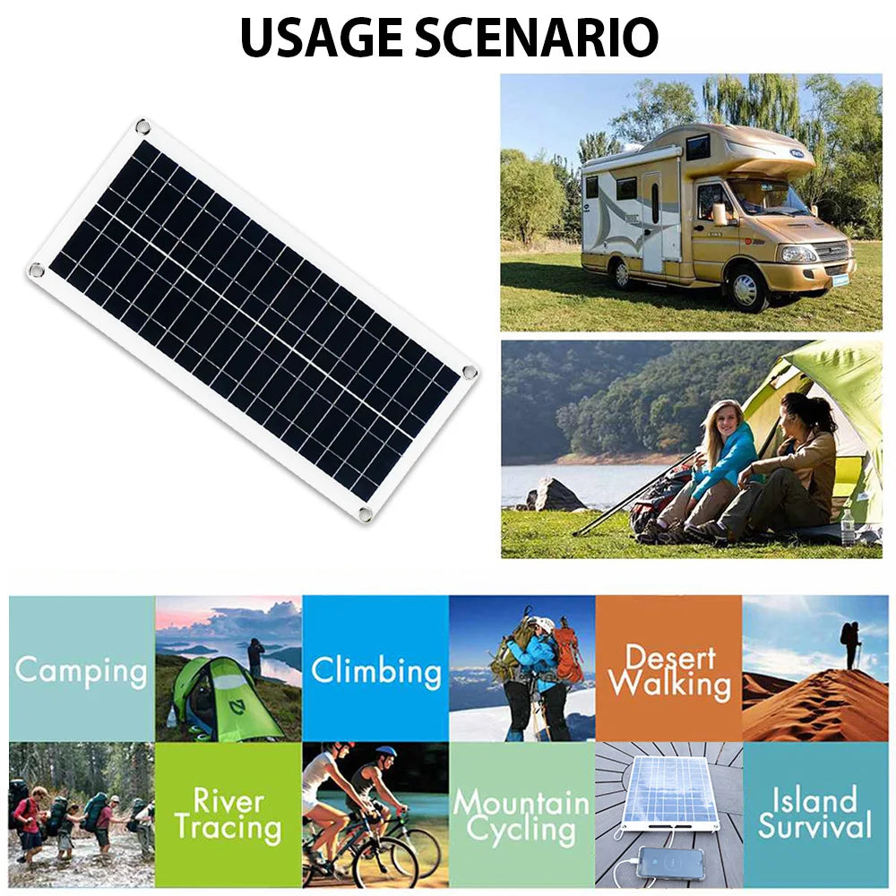 SOECOPO Portable 18V Solar Panel Kit with 12V/24V Charge Controller – 30A to 100A