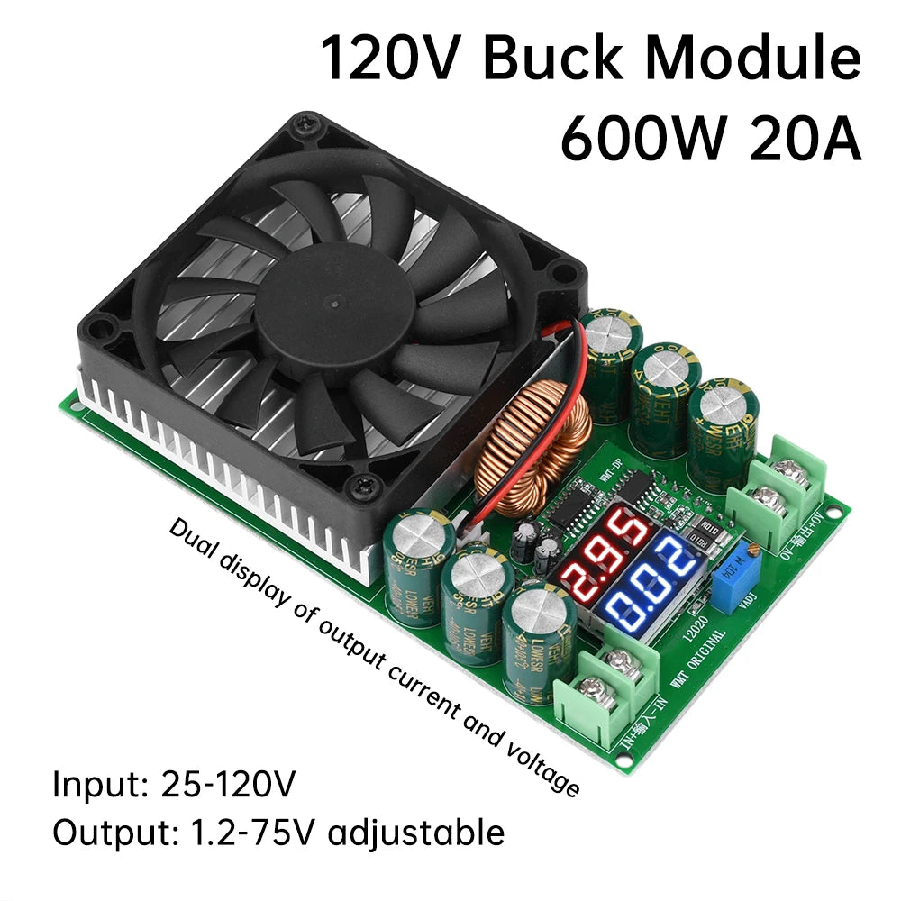 600W Adjustable DC-DC Step Down Buck Converter 120V → 84V