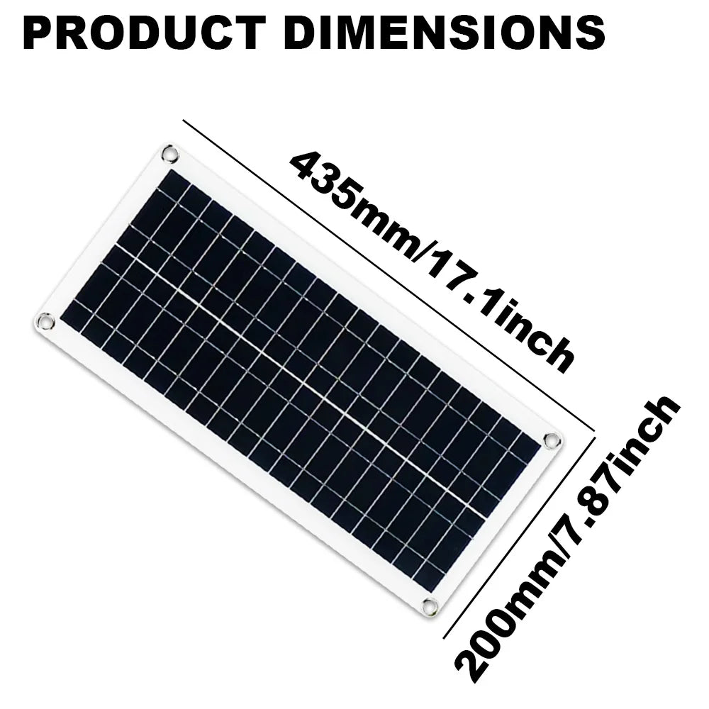 SOECOPO Portable 18V Solar Panel Kit with 12V/24V Charge Controller – 30A to 100A