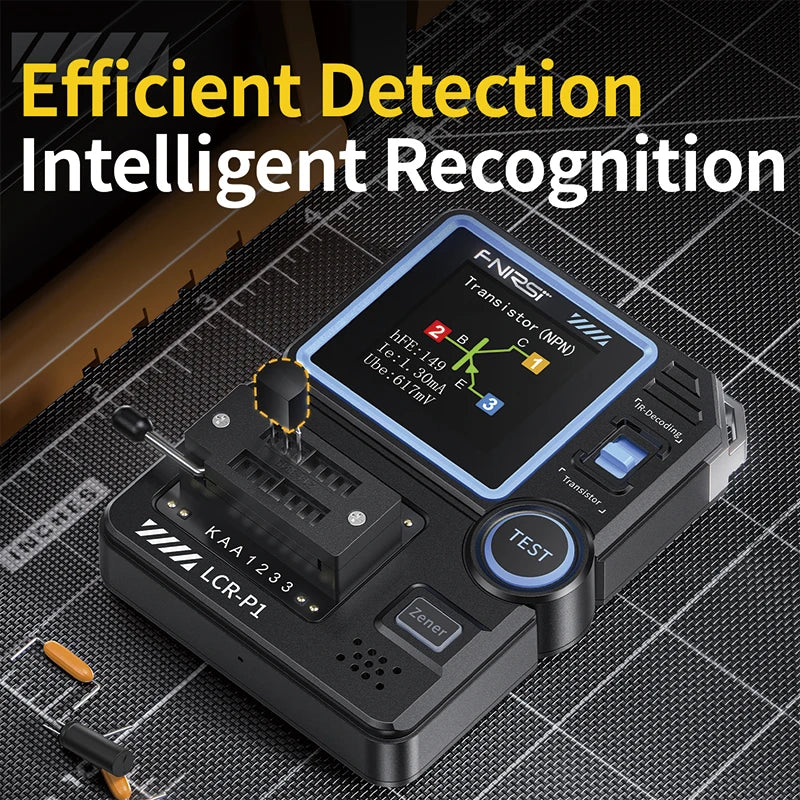 FNIRSI LCR-P1 Transistor Tester Multimeter Diode Triode Capacitance Resistance Meter ESR